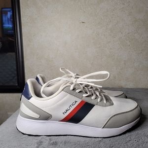 Nautica Walking Sneakers Blue and Red Stripe